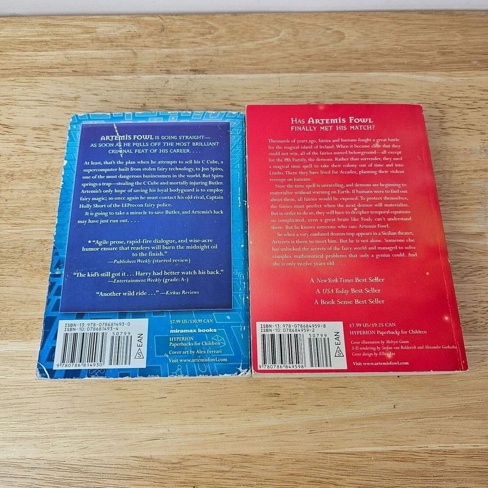 Lot of 2 by Eoin Colfer Paperback Books Artemis‎ Fowl Lost Colony Eternity Code